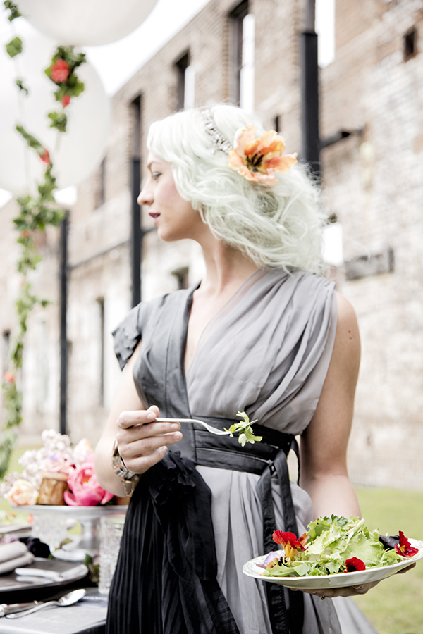 Salad with Edible Flowers from Mari's Gardens - style preservation