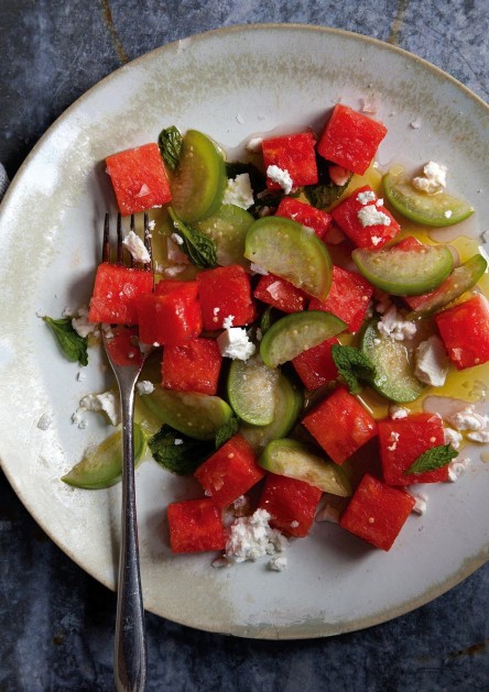 Watermelon and Tomatillo Salad:image