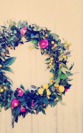 Citrus Wreath by katherine sandoz for salted and styled