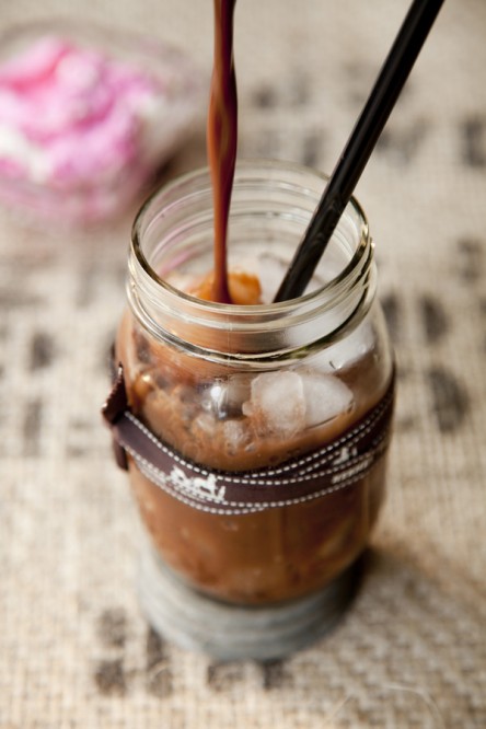 Iced Malted Cherry Coffee (Libbie Summers and Chia Chong for Salted and Styled)